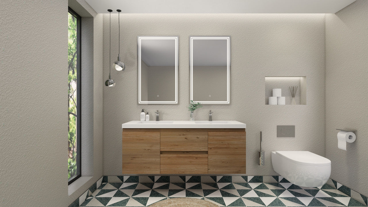 60 inch double sink floating bathroom vanity