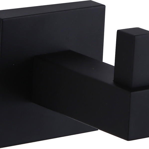 Matte black square robe hook