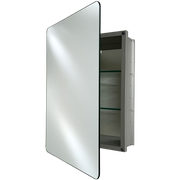 Afina SD1626RBSXPE-RA Basix 16" W x 26" H Polished Radius Edge Recessed Medicine Cabinet