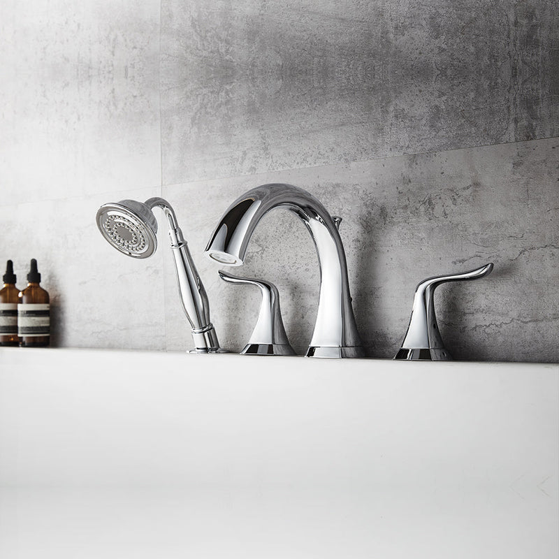 Vinnova 104224-BTF-PC Claudius Roman Tub Faucet with Hand-Held Shower