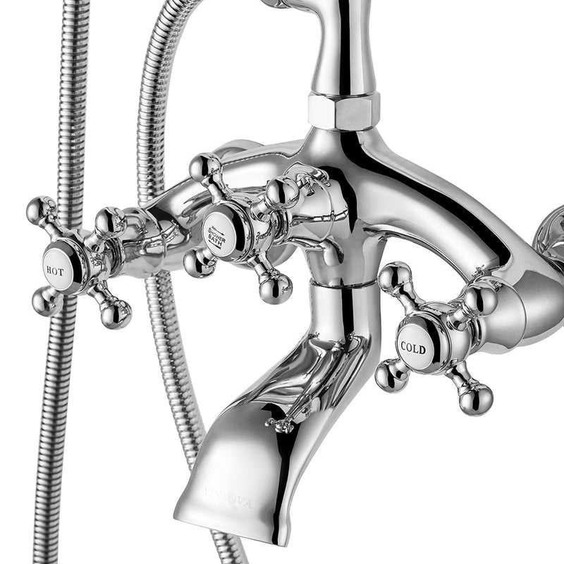 Vinnova 106225-BTF-PC Juniper Adjustable-Center Wall-Mount Tub Faucet