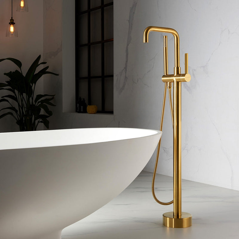 Vinnova 109215-BTF-BG Delara Freestanding Tub Faucet with Hand Shower