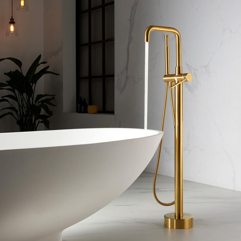 Vinnova 109215-BTF-BG Delara Freestanding Tub Faucet with Hand Shower