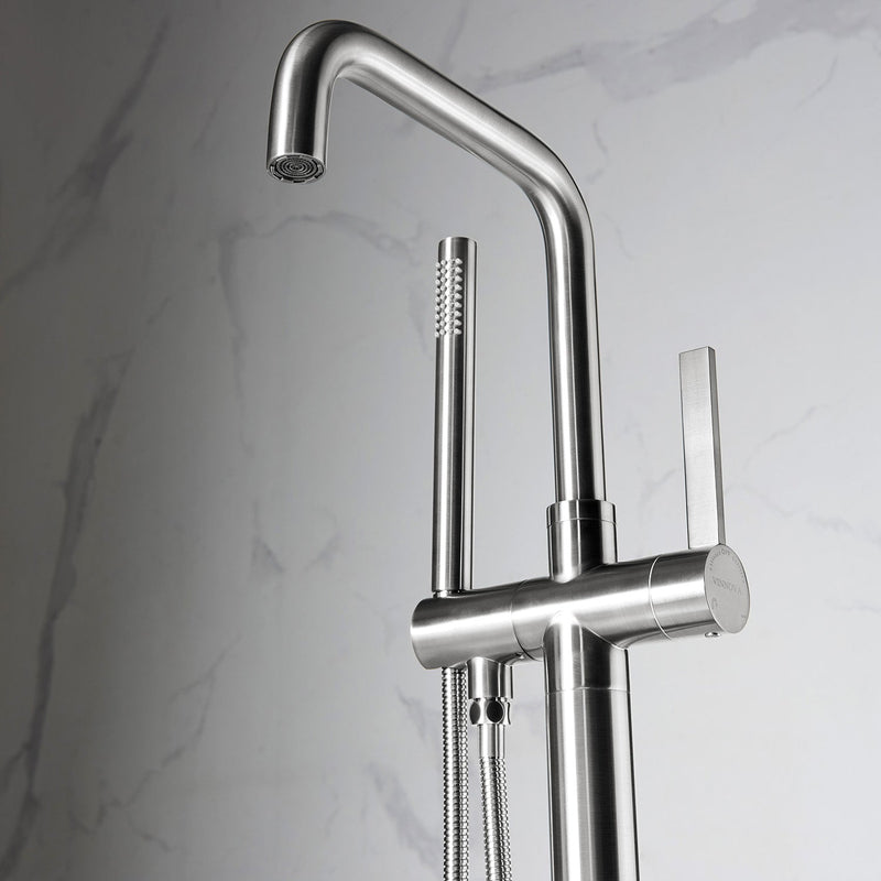 Vinnova 109215-BTF-BG Delara Freestanding Tub Faucet with Hand Shower