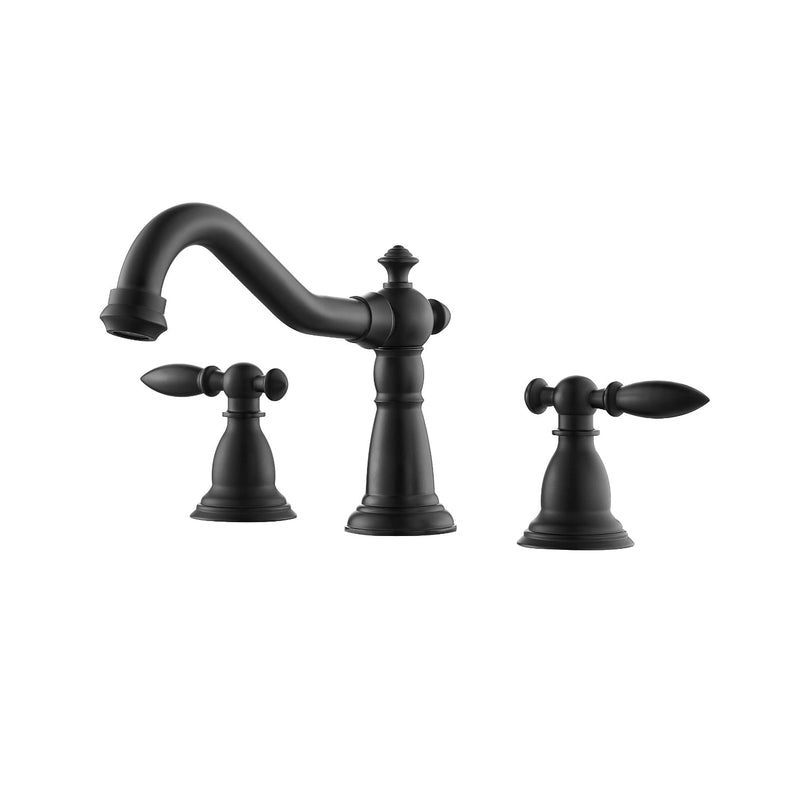 Vinnova 113123-BAF-MB Corella Widespread Bathroom Basin Sink Faucet in Matte Black finish