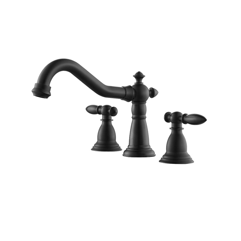 Vinnova 113123-BAF-MB Corella Widespread Bathroom Basin Sink Faucet in Matte Black finish