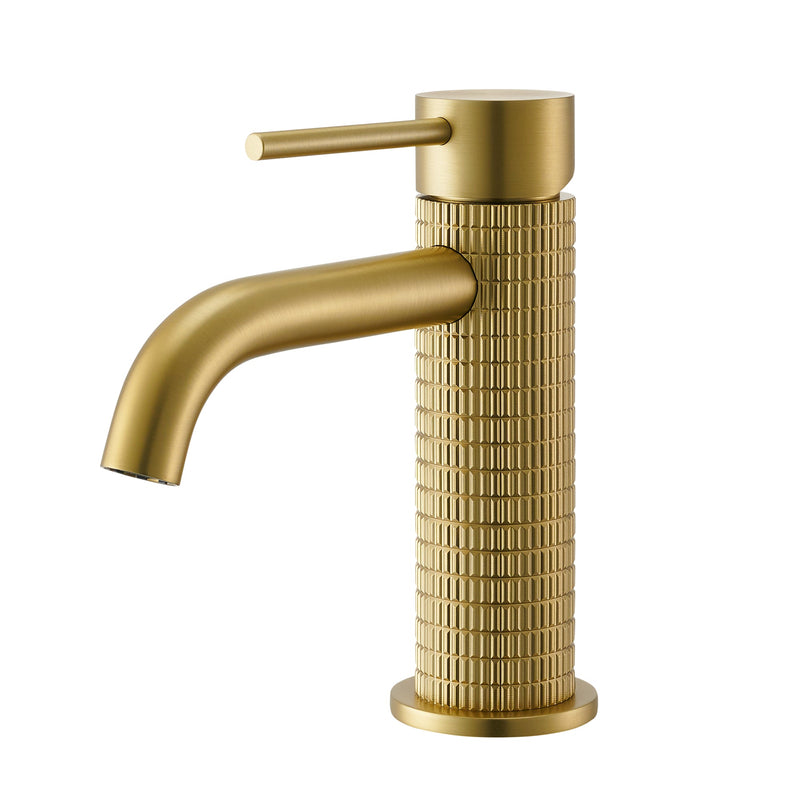 Vinnova 116111-BAF-BG Mendavia Single-Handle Basin Bathroom Faucet in Brushed Gold