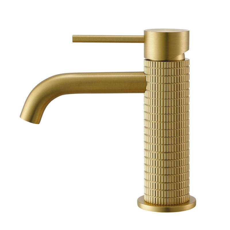 Vinnova 116111-BAF-BG Mendavia Single-Handle Basin Bathroom Faucet in Brushed Gold