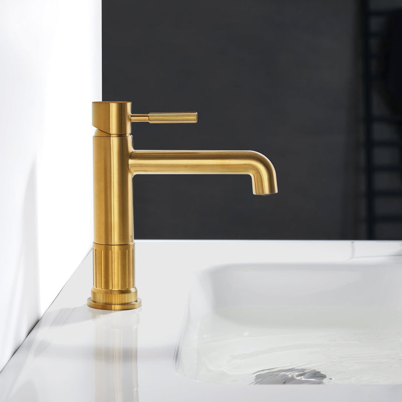 Vinnova 117112-BAF-BG Mexico Single Handle Brushed Gold Bathroom Faucet