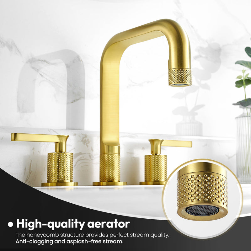 Vinnova 118123-BAF-BG Vinnova New York Widespread Brushed Gold Faucet