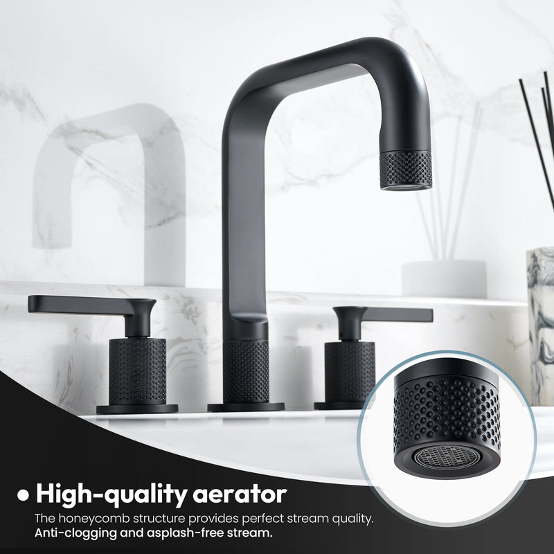 Vinnova 118123-BAF-MB Vinnova New York Widespread Matte Black Faucet