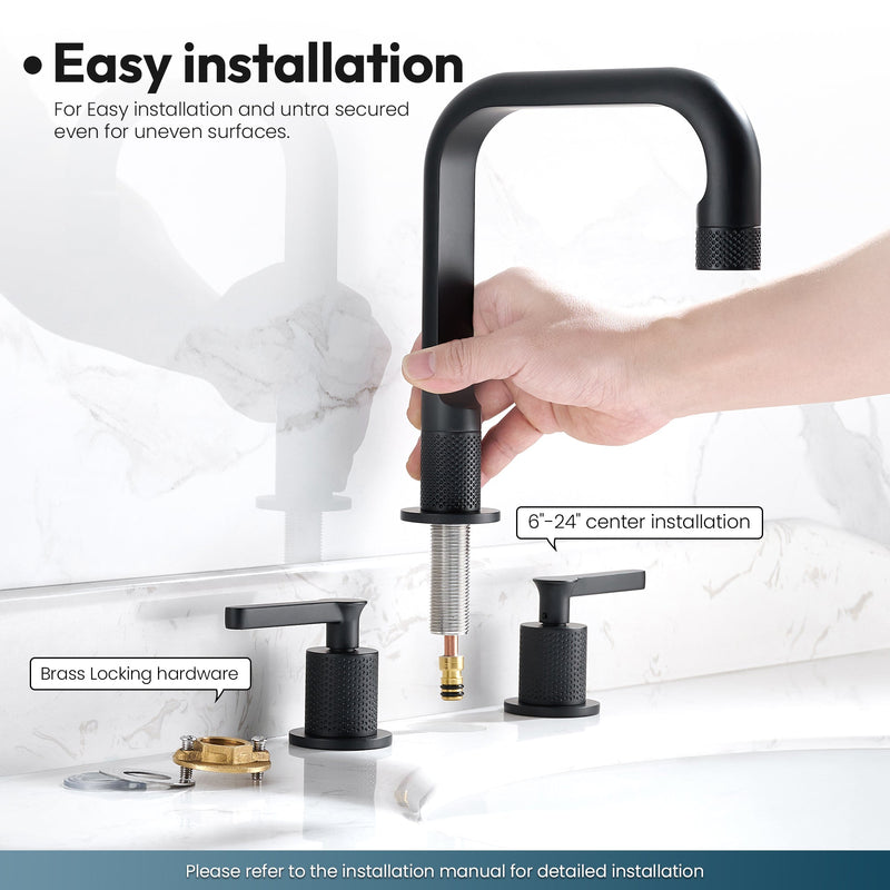 Vinnova 118123-BAF-MB Vinnova New York Widespread Matte Black Faucet