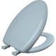 Bemis Elongated Plastic Toilet Seat in Heron Blue with Sta-Tite, Easy-Clean & Change and Whisper-Close Hinge