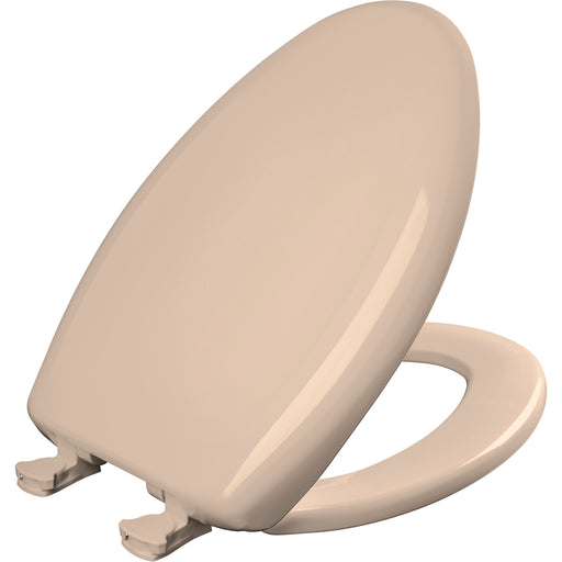 Bemis Elongated Plastic Toilet Seat in Desert Bloom with Sta-Tite, Easy-Clean & Change and Whisper-Close Hinge