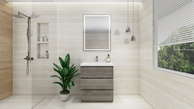 Moreno Bath FSANG30 Angeles 30" Freestanding Bathroom Vanity Set with Single Reinforced Acrylic Sink - view 12