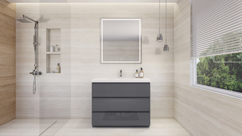 Moreno Bath FSANG42 Angeles 42" Freestanding Bathroom Vanity Set with Reinforced Acrylic Sink - view 13