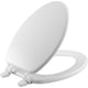 Bemis Elongated Enameled Wood Toilet Seat in White