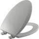 Bemis Elongated Enameled Wood Toilet Seat in Ice Grey with Easy-Clean & Change Hinge