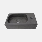 16" Eupora Wall-Mount Teak Vanity with Towel Bar and Stone Sink - Natural Teak