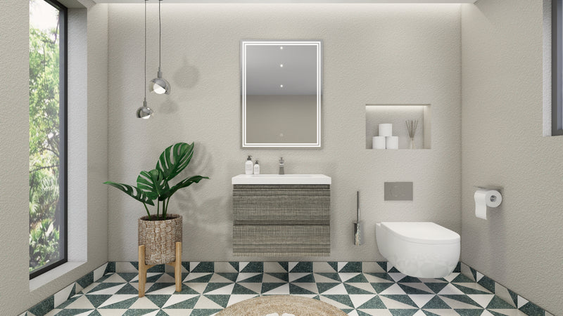 Moreno Bath MOB30 Bohemia Lina 30" Floating Bathroom Vanity with Reinforced Acrylic Sink Top - view 11