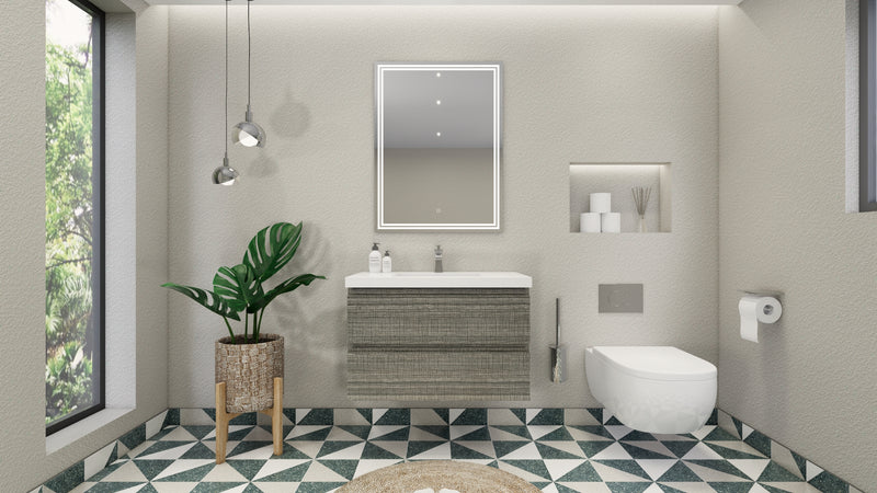 Moreno Bath MOB36 Bohemia Lina 36" Floating Bathroom Vanity with Reinforced Acrylic Sink Top - view 11