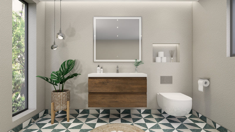 Moreno Bath MOB42 Bohemia Lina 42" Floating Bathroom Vanity with Reinforced Acrylic Sink Top - view 15