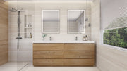 Moreno Bath FSANG84D Angeles 84" Freestanding Bathroom Vanity Set with Double Reinforced Acrylic Sinks - view 17
