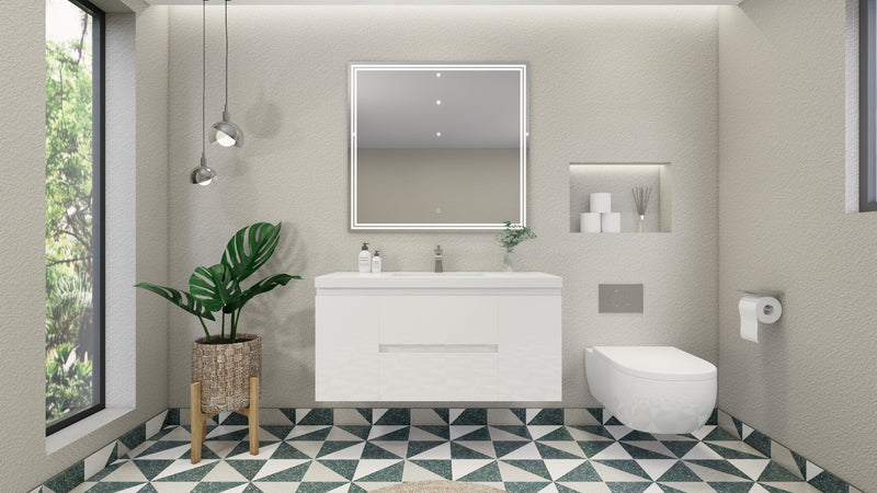 Moreno Bath MOB48 Bohemia Lina 48" Floating Bathroom Vanity with Reinforced Acrylic Single Sink Top - view 10