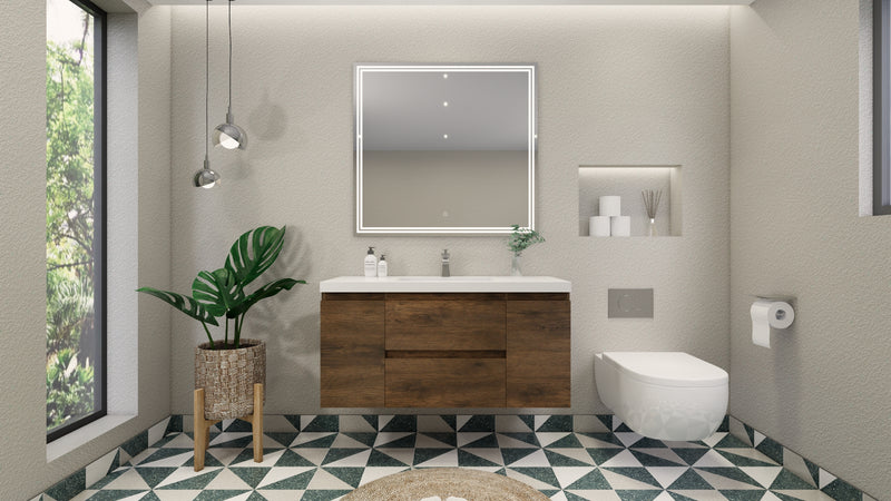 Moreno Bath MOB48 Bohemia Lina 48" Floating Bathroom Vanity with Reinforced Acrylic Single Sink Top - view 16