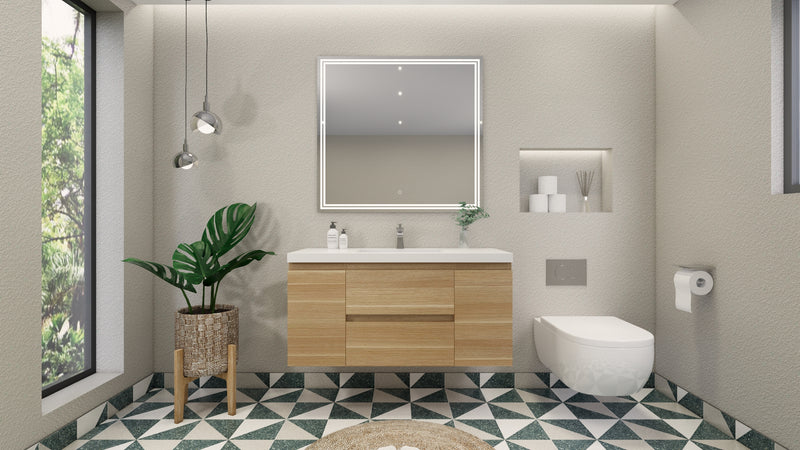 Moreno Bath MOB48 Bohemia Lina 48" Floating Bathroom Vanity with Reinforced Acrylic Single Sink Top - view 17