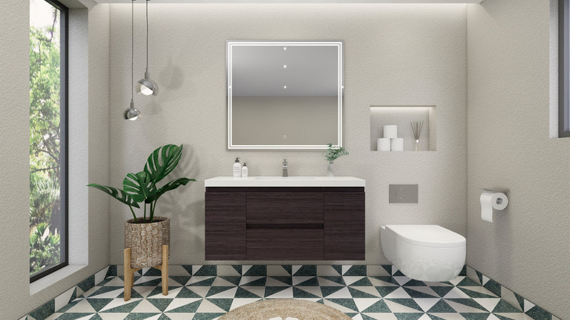 Moreno Bath MOB48 Bohemia Lina 48" Floating Bathroom Vanity with Reinforced Acrylic Single Sink Top - view 13