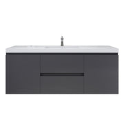 Moreno Bath MOB60S Bohemia Lina 60" Floating Bathroom Vanity with Reinforced Acrylic Single Sink Top - view 11