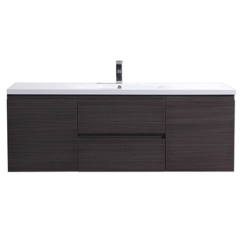 Moreno Bath MOB60S Bohemia Lina 60" Floating Bathroom Vanity with Reinforced Acrylic Single Sink Top - view 12