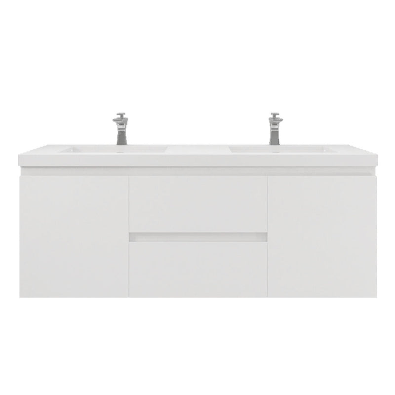 Moreno Bath MOB60D Bohemia Lina 60" Floating Bathroom Vanity with Reinforced Acrylic Double Sink Top - view 9