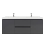 Moreno Bath MOB60D Bohemia Lina 60" Floating Bathroom Vanity with Reinforced Acrylic Double Sink Top - view 11
