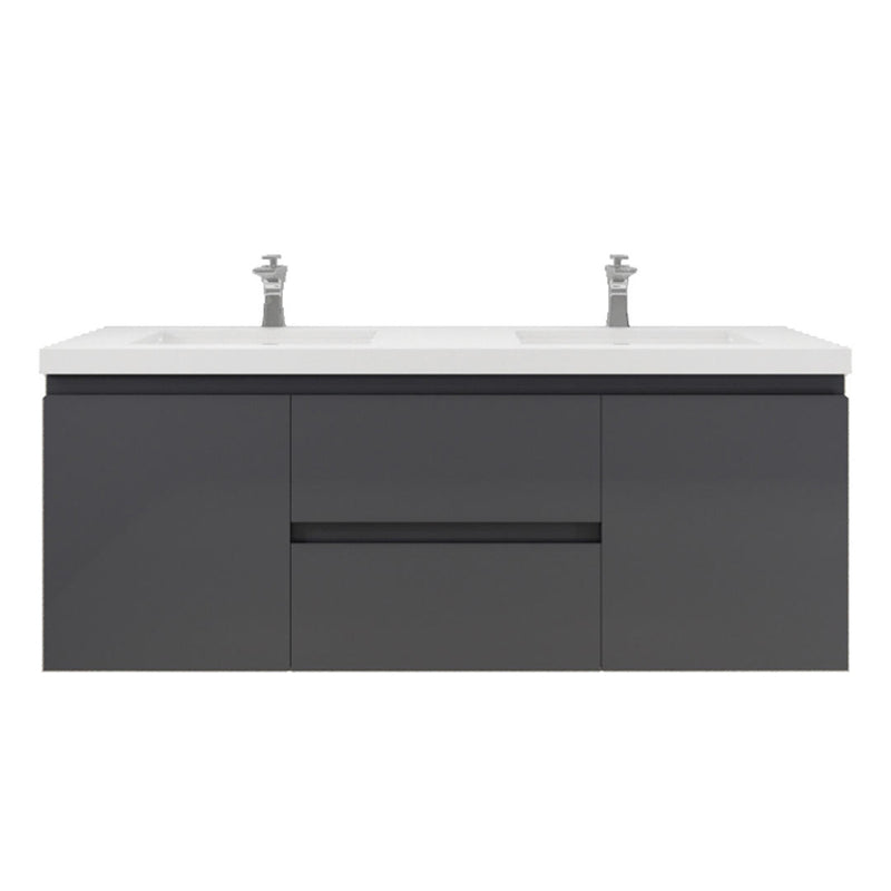 Moreno Bath MOB60D Bohemia Lina 60" Floating Bathroom Vanity with Reinforced Acrylic Double Sink Top - view 11