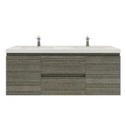 Moreno Bath MOB60D Bohemia Lina 60" Floating Bathroom Vanity with Reinforced Acrylic Double Sink Top - view 10