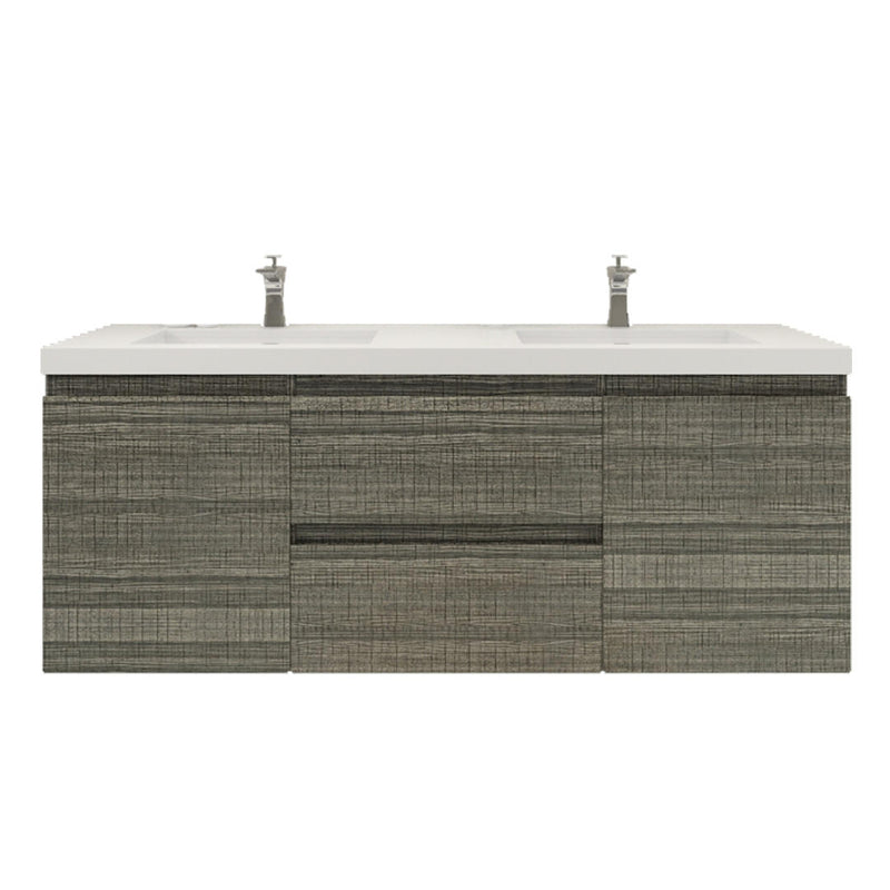 Moreno Bath MOB60D Bohemia Lina 60" Floating Bathroom Vanity with Reinforced Acrylic Double Sink Top - view 10