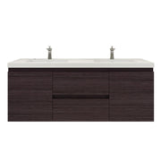 Moreno Bath MOB60D Bohemia Lina 60" Floating Bathroom Vanity with Reinforced Acrylic Double Sink Top - view 12