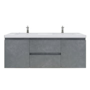 Moreno Bath MOB60D Bohemia Lina 60" Floating Bathroom Vanity with Reinforced Acrylic Double Sink Top - view 14