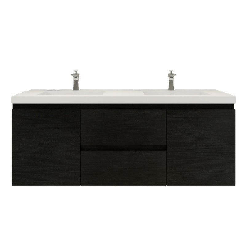 Moreno Bath MOB60D Bohemia Lina 60" Floating Bathroom Vanity with Reinforced Acrylic Double Sink Top - view 13