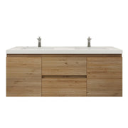 Moreno Bath MOB60D Bohemia Lina 60" Floating Bathroom Vanity with Reinforced Acrylic Double Sink Top - view 8