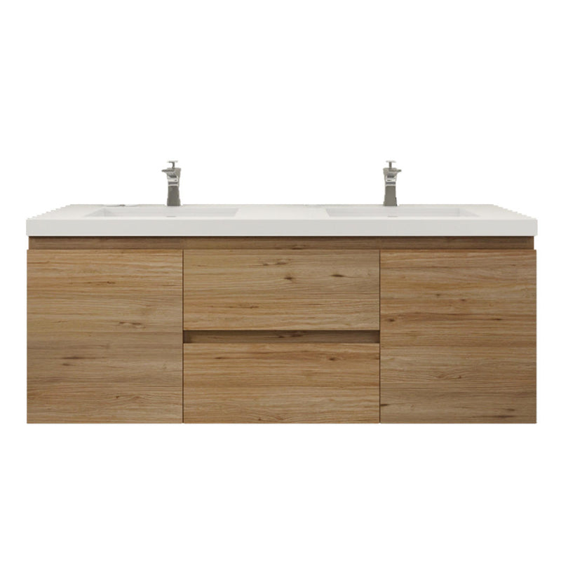 Moreno Bath MOB60D Bohemia Lina 60" Floating Bathroom Vanity with Reinforced Acrylic Double Sink Top - view 8