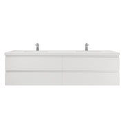 Moreno Bath MOB84D Bohemia Lina 84" Floating Bathroom Vanity with Reinforced Acrylic Double Sink Top - view 9