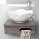 18" Thaxton Teak Wall-Mount Vessel Vanity with Towel Bar - Gray Wash