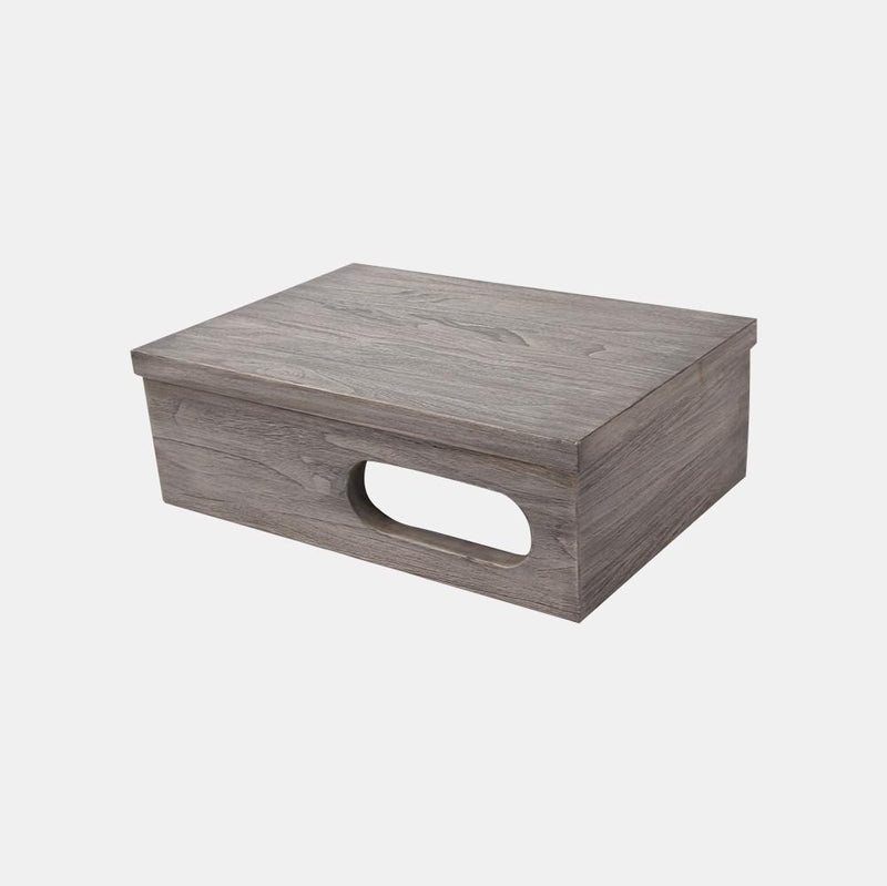 18" Thaxton Teak Wall-Mount Vessel Vanity with Towel Bar - Gray Wash