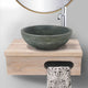 18" Thaxton Teak Wall-Mount Vessel Vanity with Towel Bar - Whitewash