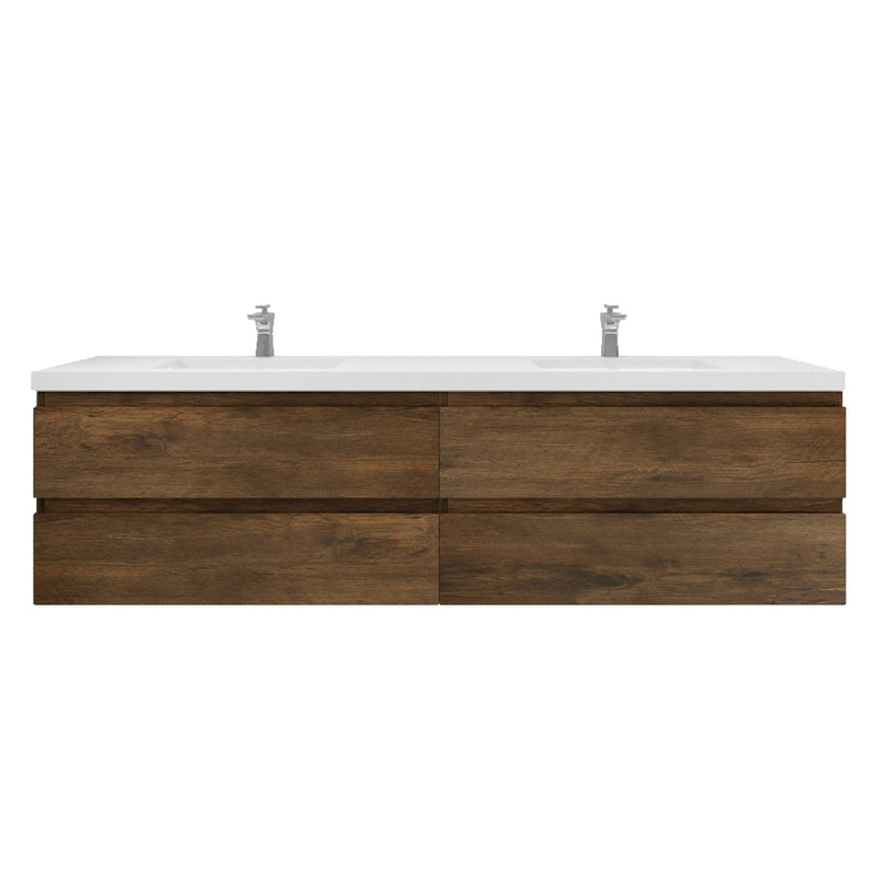 Moreno Bath MOB84D Bohemia Lina 84" Floating Bathroom Vanity with Reinforced Acrylic Double Sink Top - view 15