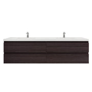Moreno Bath MOB84D Bohemia Lina 84" Floating Bathroom Vanity with Reinforced Acrylic Double Sink Top - view 12