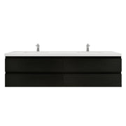 Moreno Bath MOB84D Bohemia Lina 84" Floating Bathroom Vanity with Reinforced Acrylic Double Sink Top - view 13